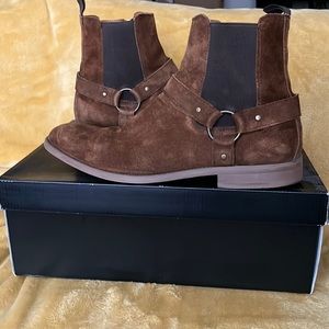 Mens brown Chelsea harness boot